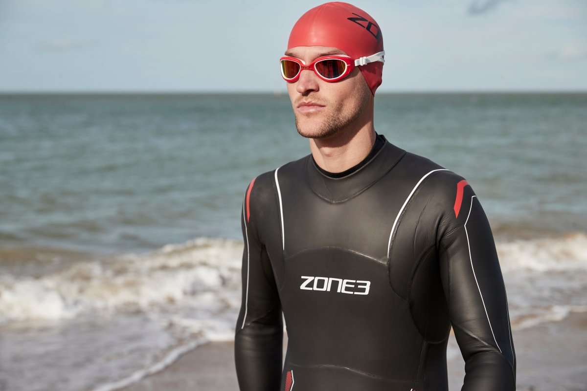 'Attack' Swim Goggles in Red & White - Paddle People