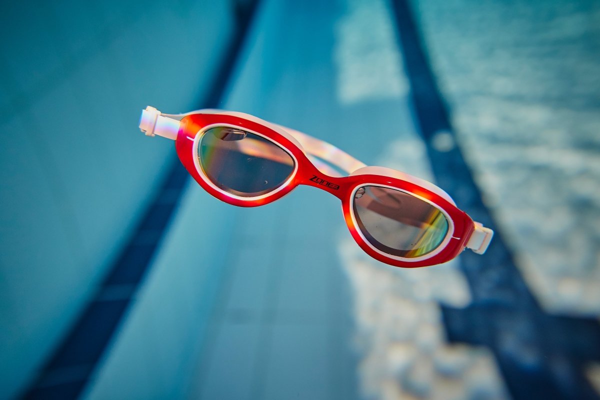 'Attack' Swim Goggles in Red & White - Paddle People