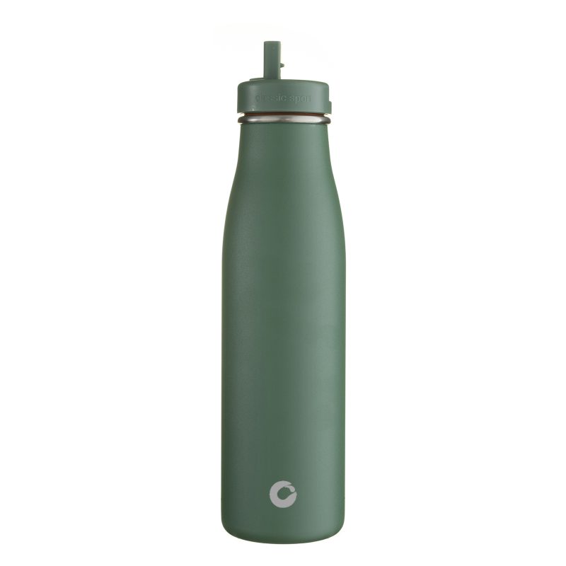 Insulated Drinking Bottle with Straw in Gecko Green 500ml - Paddle People