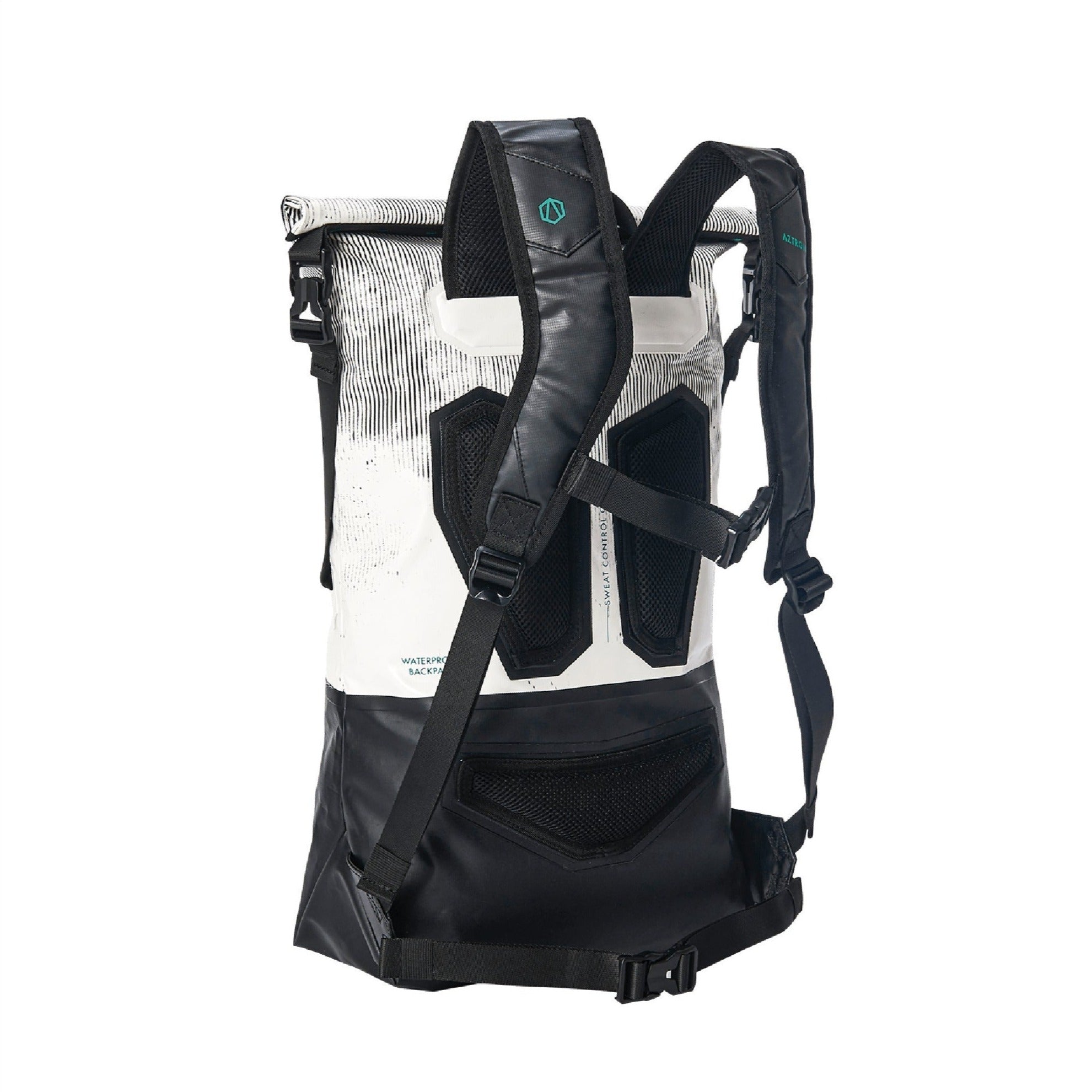 Aztron Rucksack Dry Bag 22L in Teal, Black & White