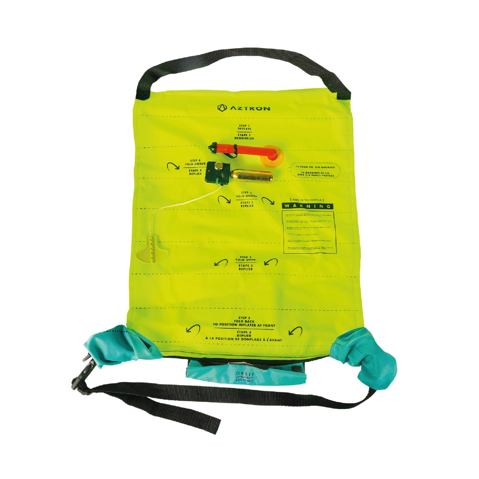 Aztron Orbit Inflatable Saftey Kit Buoyancy Aid in Teal