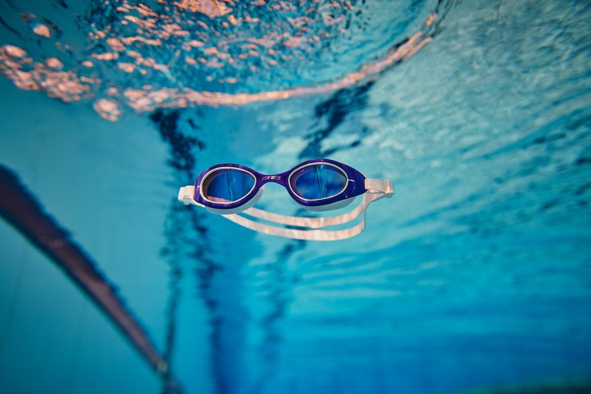 'Attack' Swim Goggles in Purple & White - Paddle People