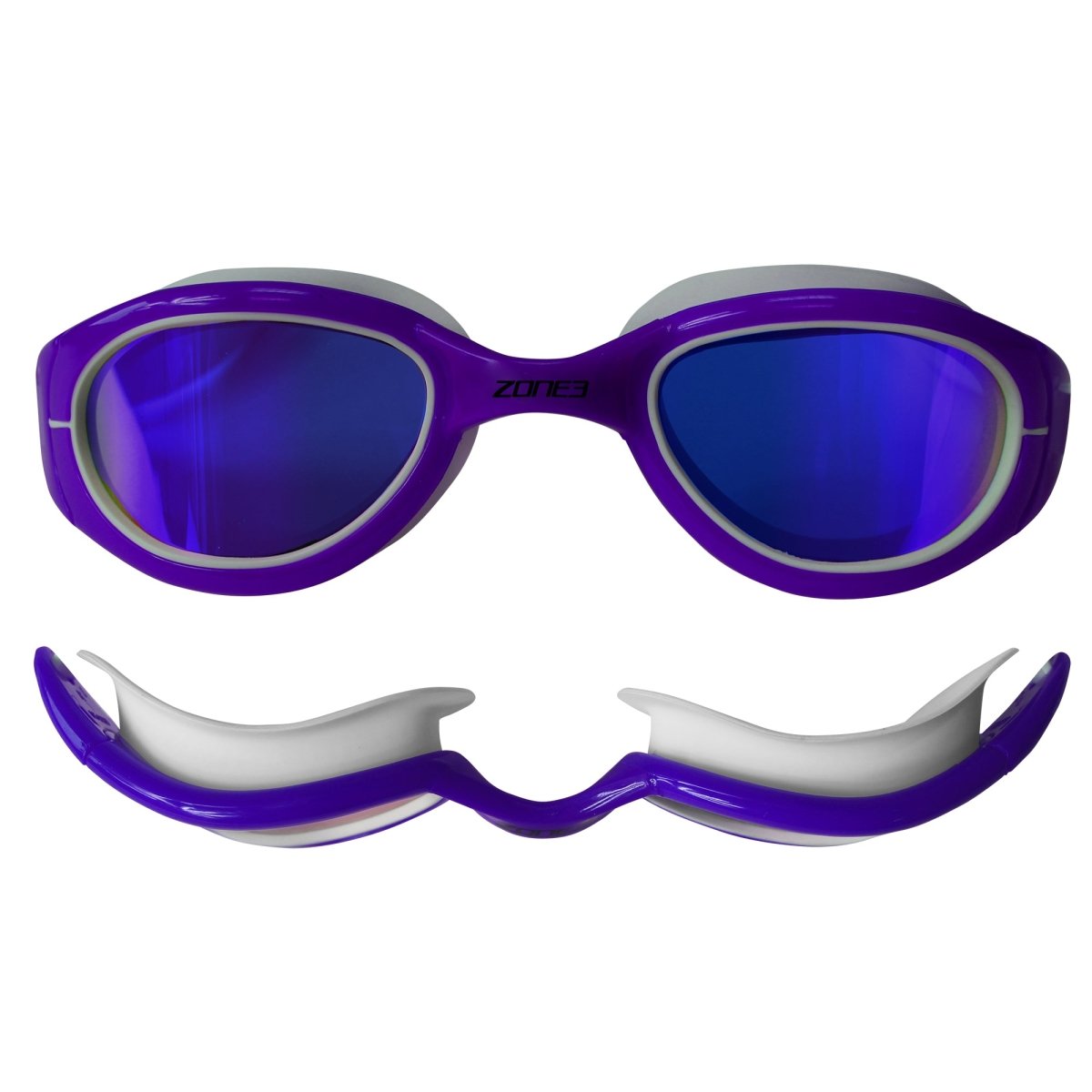 'Attack' Swim Goggles in Purple & White - Paddle People