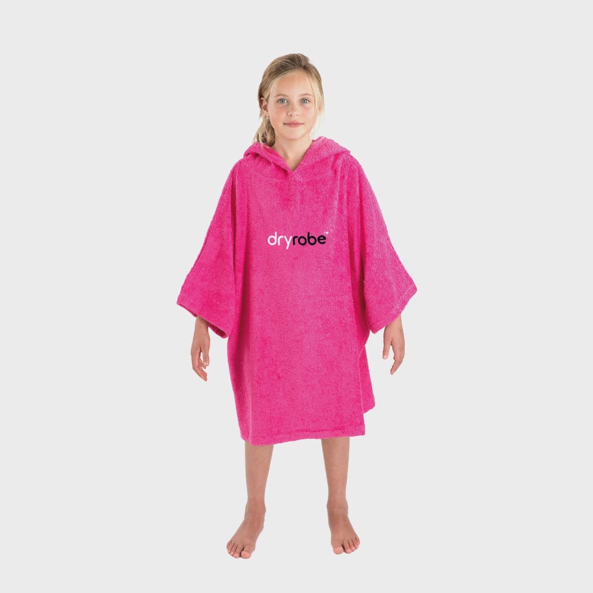 Kids Organic Cotton Towel Dryrobe in Pink - Paddle People