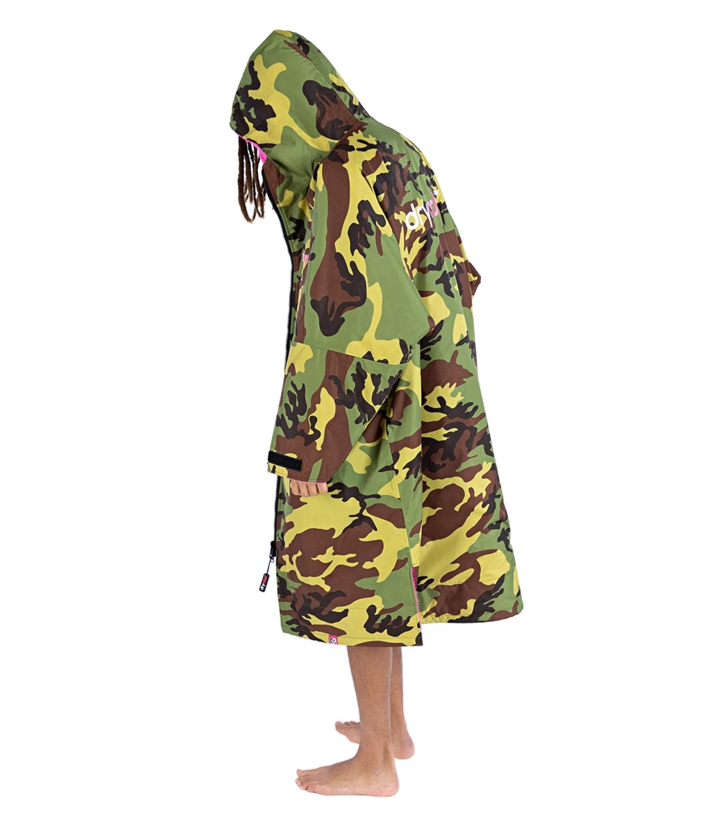 Long Sleeved dryrobe Advance in Camouflage & Pink - Paddle People