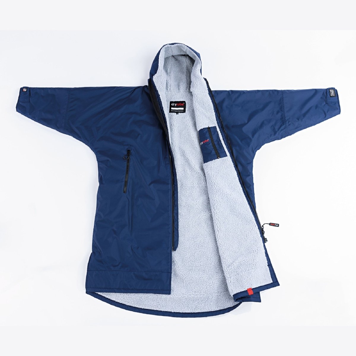 Long Sleeved dryrobe Advance in Navy Blue & Grey - Paddle People