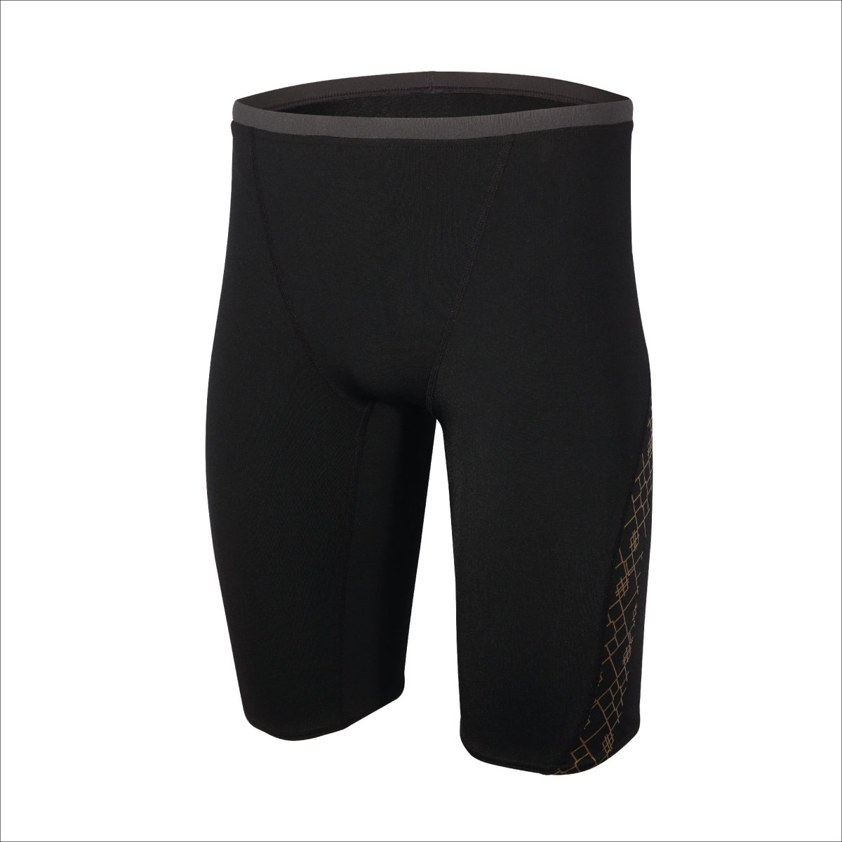 Mens Jammer Swim Shorts in Black & Gold - Paddle People