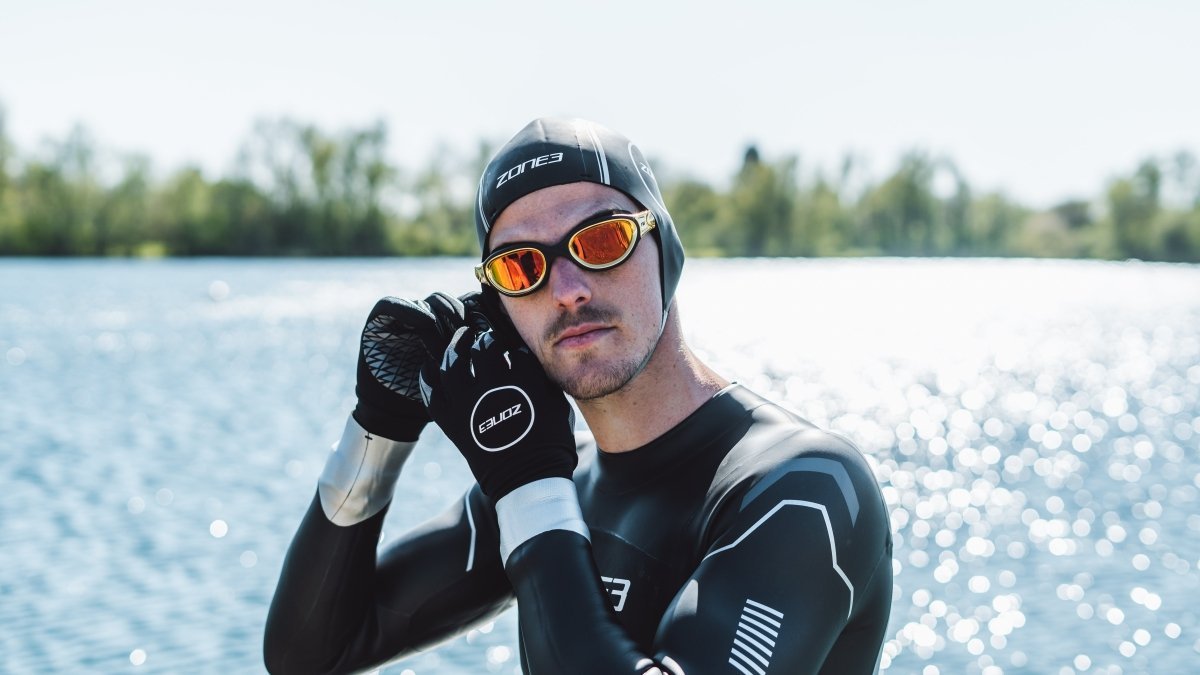 Neoprene Swim Gloves in Grey & Black - Paddle People