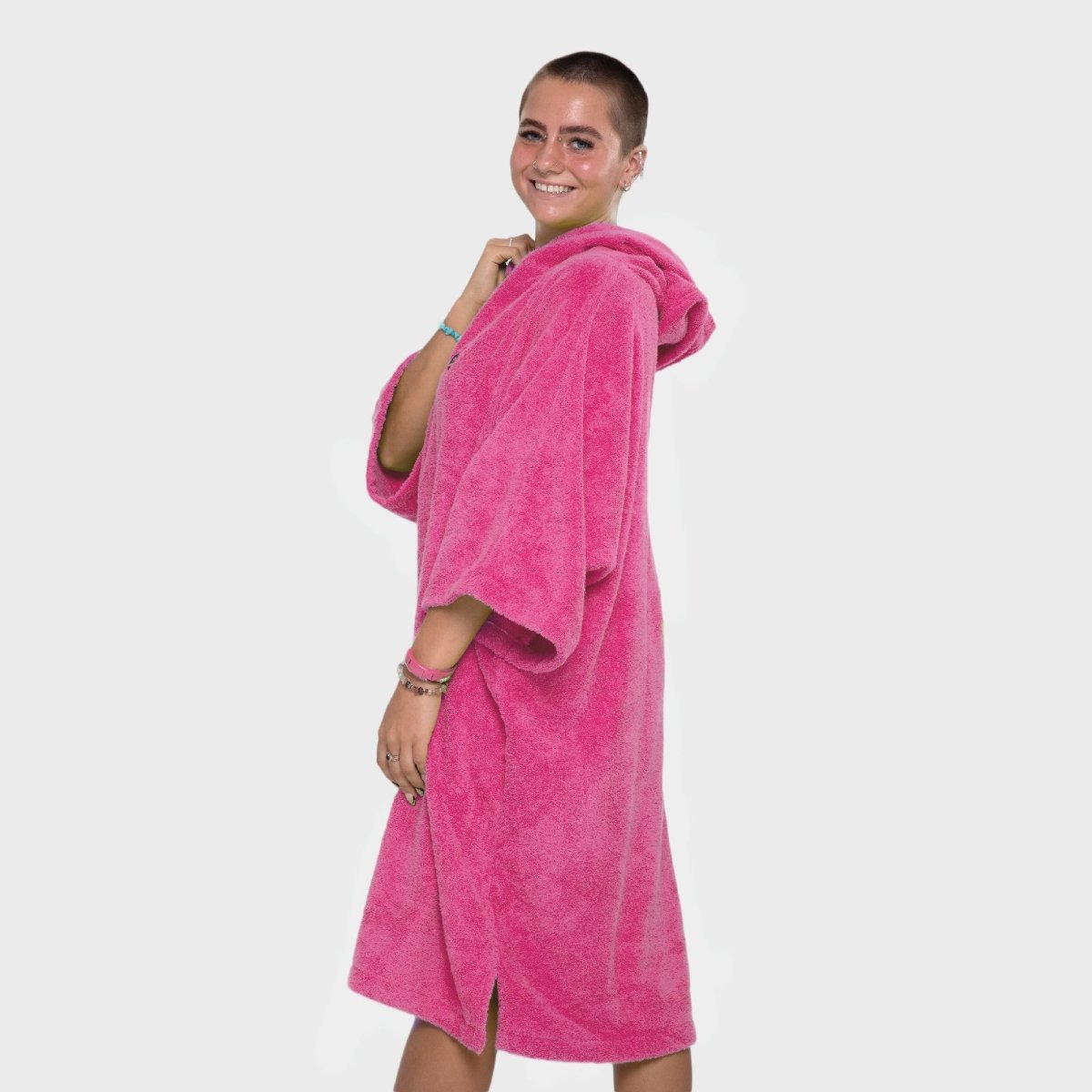 Organic Cotton Towel Dryrobe in Pink - Paddle People