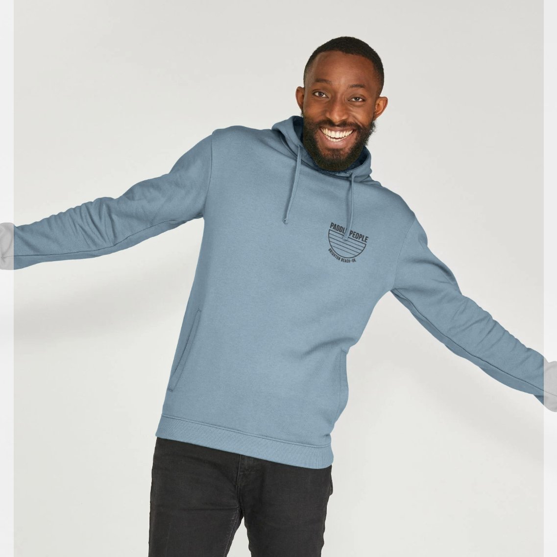 Paddle People Organic Cotton Pullover Hoodie in Blue - Paddle People