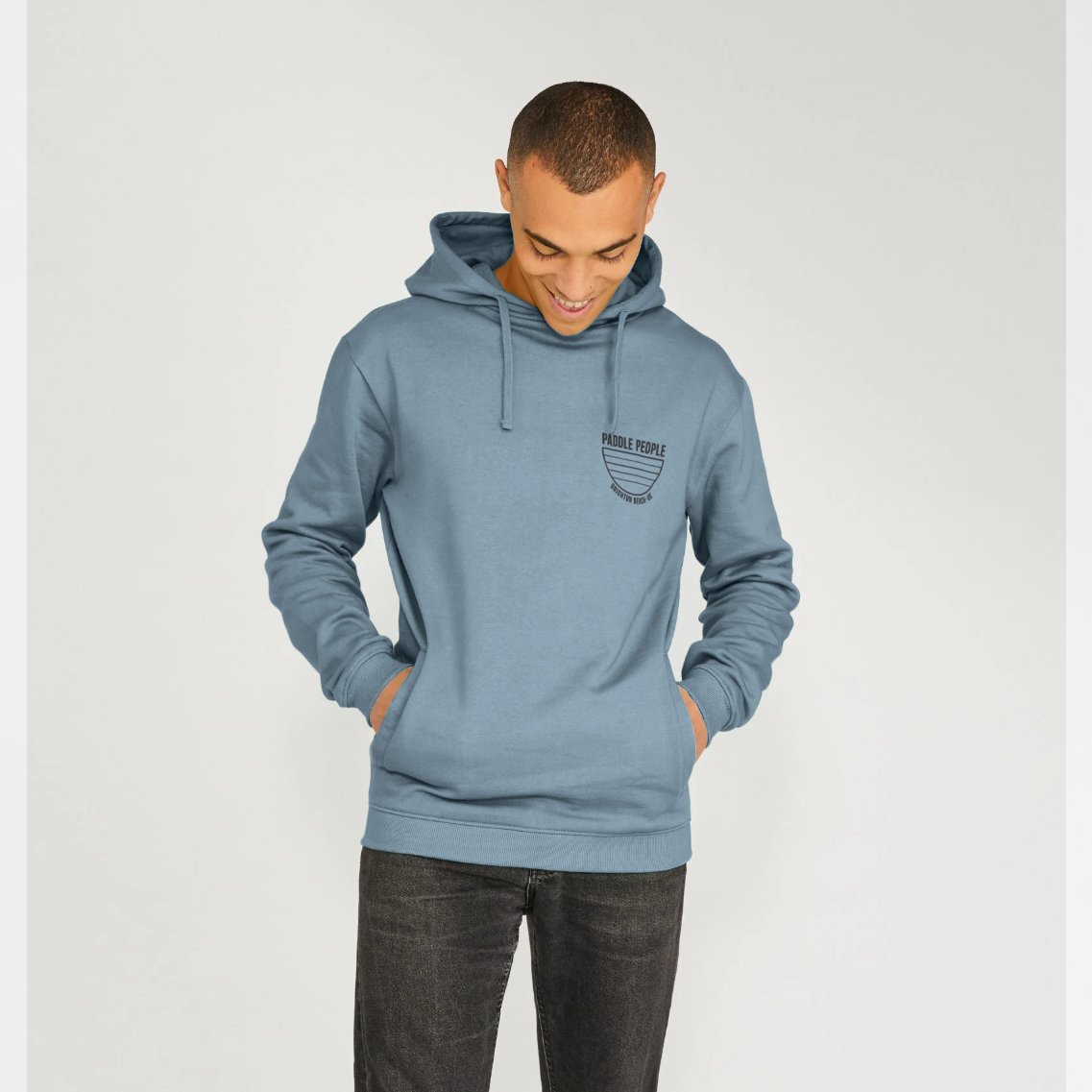 Paddle People Organic Cotton Pullover Hoodie in Blue - Paddle People