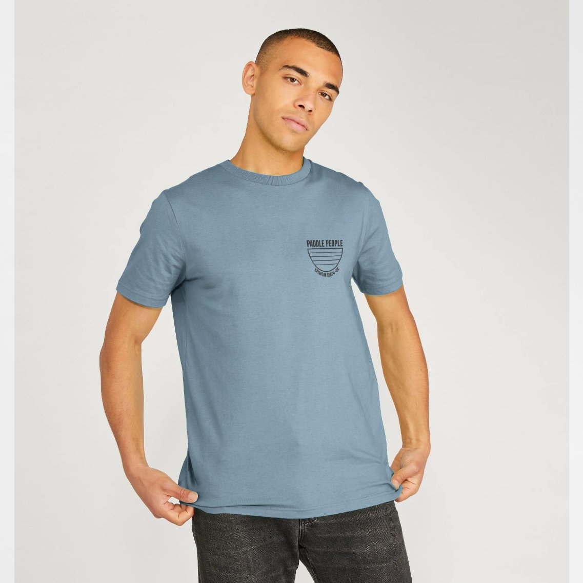 Paddle People Unisex Cotton T-Shirt in Ocean Blue - Paddle People