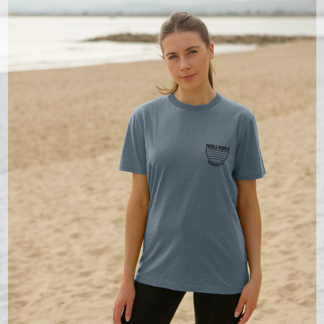 Paddle People Unisex Cotton T-Shirt in Ocean Blue - Paddle People