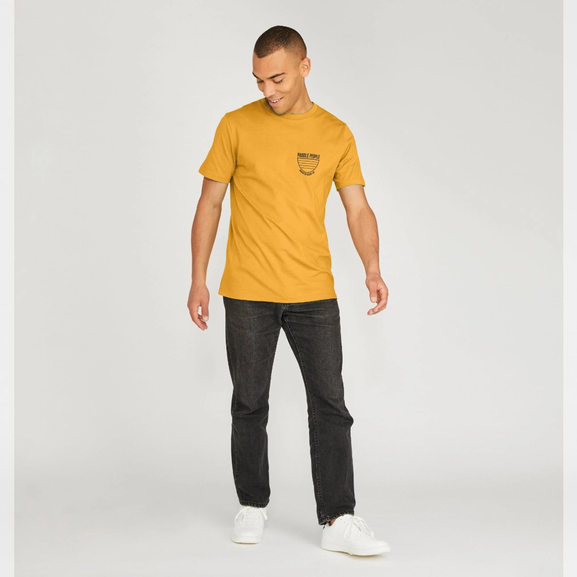 Paddle People Unisex Organic Cotton T-Shirt in Mustard - Paddle People