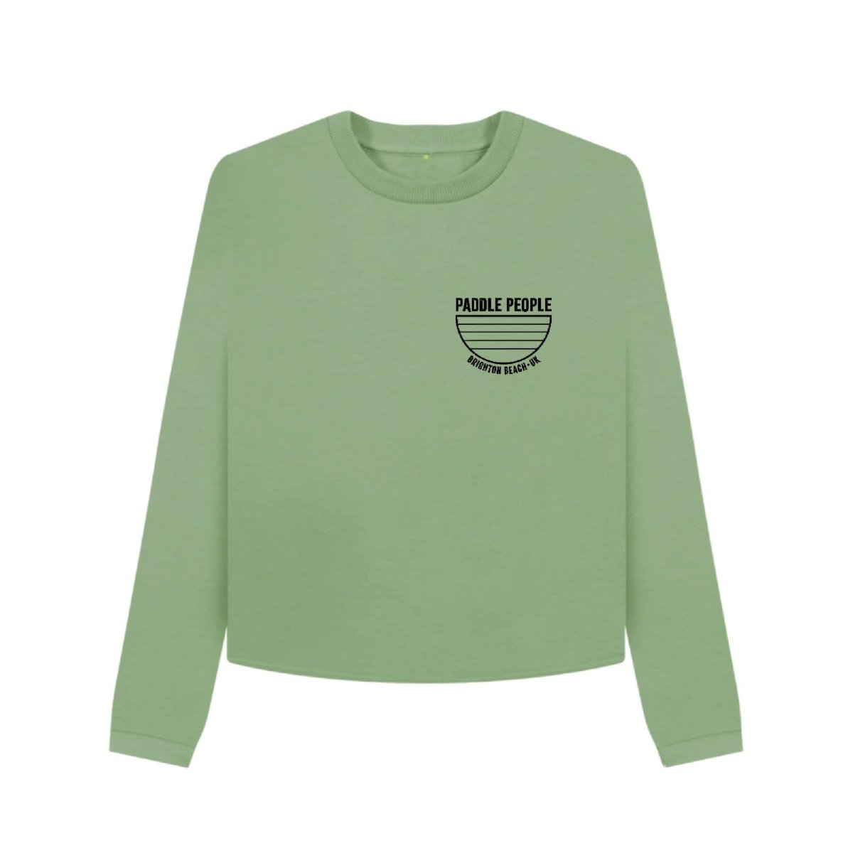 Paddle People Women's Cropped Jumper in Sage Green - Paddle People