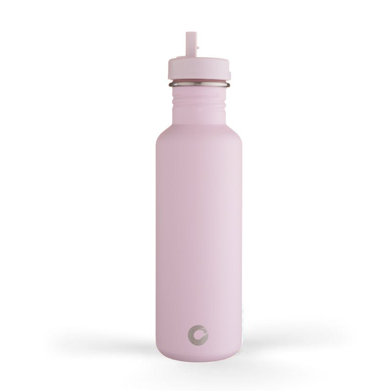 Tough Canteen Metal Drinking Bottle with Straw in Blush Pink 800ml - Paddle People