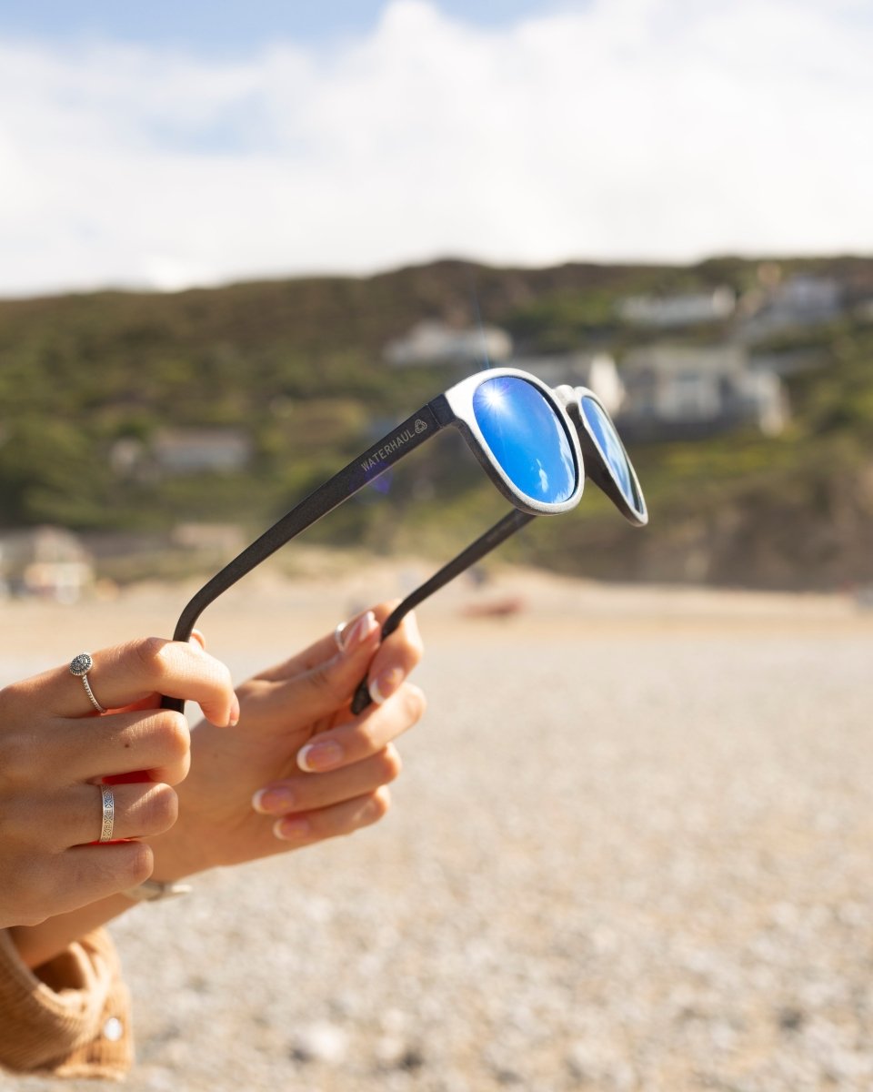 Waterhaul Recycled Crantock Polarised Sunglasses in Slate with Case - Unisex - Paddle People