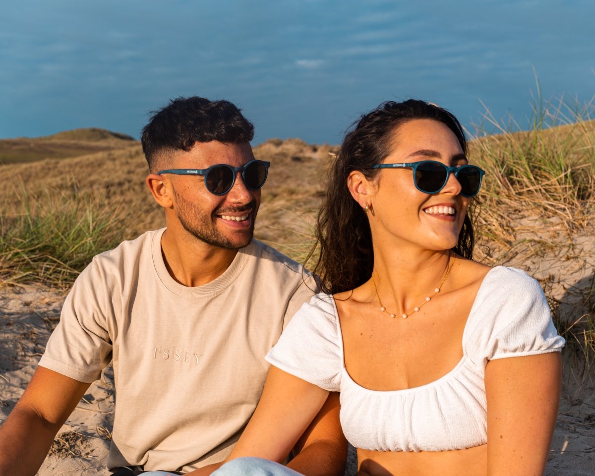 Waterhaul Recycled Kynance Polarised Sunglasses in Navy with Case - Unisex - Paddle People