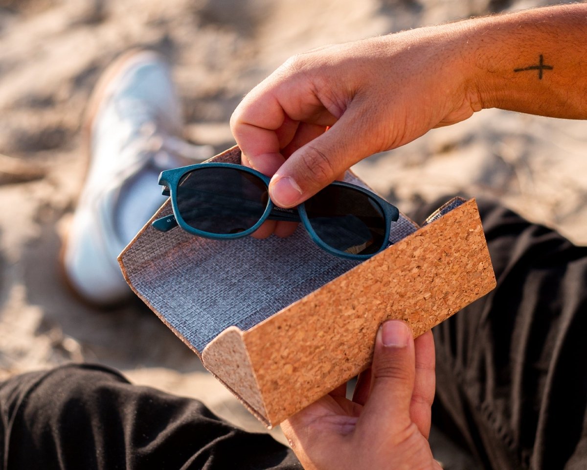 Waterhaul Recycled Kynance Polarised Sunglasses in Navy with Case - Unisex - Paddle People