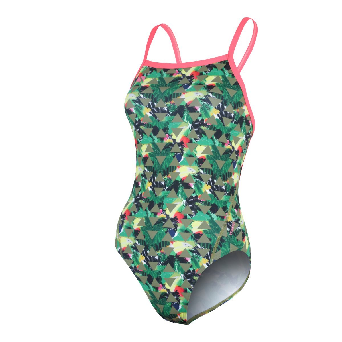 Womens High Jazz Patterned Strap Back Swimsuit - Paddle People
